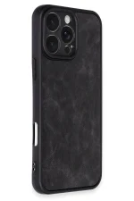 Newface iPhone 16 Pro Max Kılıf Aras Deri Kapak - Siyah - Görsel 2