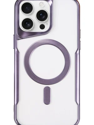 Newface iPhone 16 Pro Max Kılıf Boyi Magsafe Silikon Kapak - Derin Mor