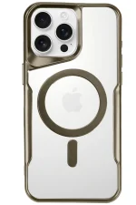 Newface iPhone 16 Pro Max Kılıf Boyi Magsafe Silikon Kapak - Çöl Titanyum