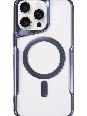 Newface iPhone 16 Pro Max Kılıf Boyi Magsafe Silikon Kapak - Lacivert