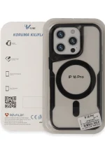 Newface iPhone 16 Pro Max Kılıf Boyi Magsafe Silikon Kapak - Titan Gri - Görsel 3