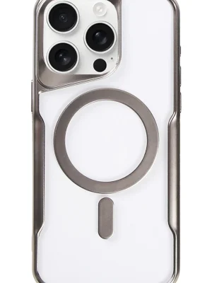 Newface iPhone 16 Pro Max Kılıf Boyi Magsafe Silikon Kapak - Titan Gri