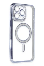 Newface iPhone 16 Pro Max Kılıf Joke Simli Magneticsafe Kılıf - Mavi - Görsel 3