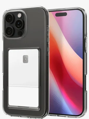 Newface iPhone 16 Pro Max Kılıf Kart Şeffaf Silikon - Şeffaf