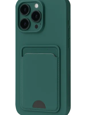 Newface iPhone 16 Pro Max Kılıf Kelvin Kartvizitli Silikon - Koyu Yeşil