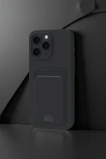 Newface iPhone 16 Pro Max Kılıf Kelvin Kartvizitli Silikon - Siyah - Görsel 2