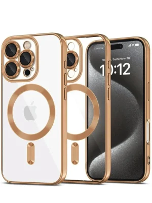 Newface iPhone 16 Pro Max Kılıf Kross Magneticsafe Kapak - Çöl Titanyum