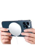 Newface iPhone 16 Pro Max Kılıf Pc Real Magsafe Kapak - Şeffaf - Görsel 2