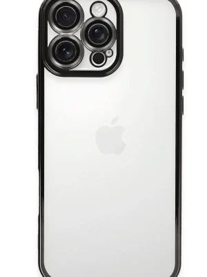 Newface iPhone 16 Pro Max Kılıf Razer Lensli Silikon - Siyah