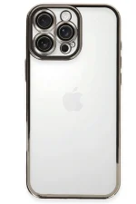 Newface iPhone 16 Pro Max Kılıf Razer Lensli Silikon - Titanyum Gri