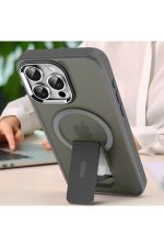 Newface iPhone 16 Pro Max Kılıf Tork Magsafe Standlı Kapak - Gold - Görsel 3