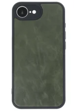 Newface iPhone 16E Kılıf Aras Deri Kapak - Koyu Yeşil - Görsel 2