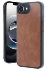 Newface iPhone 16E Kılıf Aras Deri Kapak - Taba