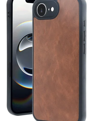 Newface iPhone 16E Kılıf Aras Deri Kapak - Taba