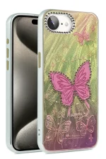 Newface iPhone 16E Kılıf Blade Aynalı Desenli Kapak - Desen 5