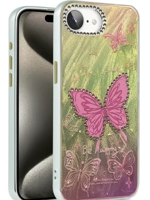 Newface iPhone 16E Kılıf Blade Aynalı Desenli Kapak - Desen 5