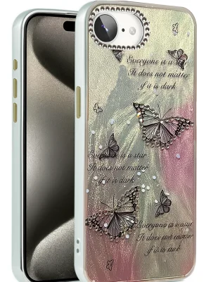 Newface iPhone 16E Kılıf Blade Aynalı Desenli Kapak - Desen 6