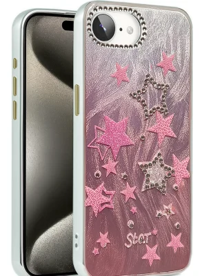 Newface iPhone 16E Kılıf Blade Aynalı Desenli Kapak - Desen 7