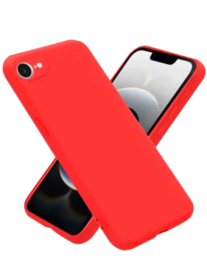 Newface iPhone 16E Kılıf First Silikon - Kırmızı
