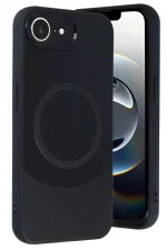 Newface iPhone 16E Kılıf Maya Karbon Kapak - Siyah