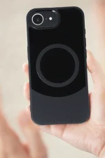 Newface iPhone 16E Kılıf Maya Karbon Kapak - Siyah - Görsel 3