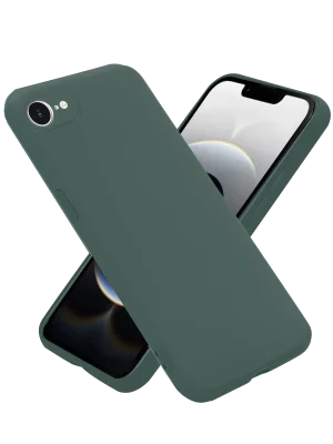 Newface iPhone 16E Kılıf Nano içi Kadife Silikon - Koyu Yeşil