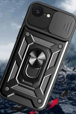 Newface iPhone 16E Kılıf Pars Lens Yüzüklü Silikon - Yeşil - Görsel 2