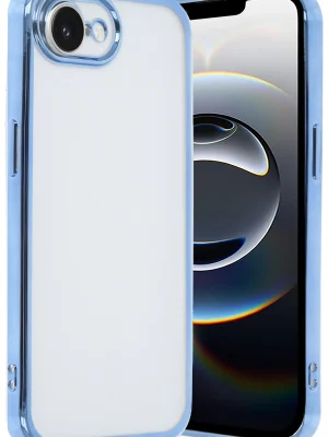 Newface iPhone 16E Kılıf Razer Lensli Silikon - Açık Mavi