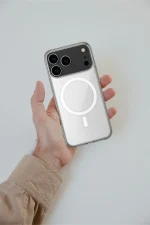 Newface iPhone 17 Pro Kılıf Magneticsafe Şeffaf Silikon - Şeffaf - Görsel 4