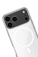 Newface iPhone 17 Pro Max Kılıf Magneticsafe Şeffaf Silikon - Şeffaf - Görsel 2