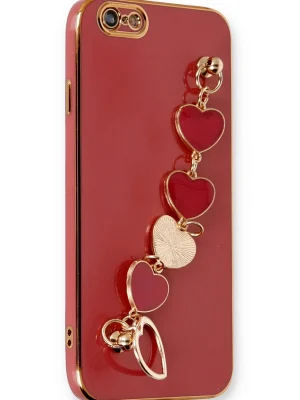 Newface iPhone 6 Kılıf Esila Silikon - Kırmızı