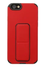 Newface iPhone 6 Kılıf Mega Standlı Silikon - Kırmızı