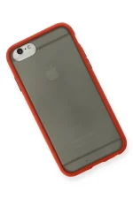 Newface iPhone 6 Kılıf Montreal Silikon Kapak - Kırmızı - Görsel 3
