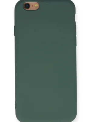 Newface iPhone 6 Kılıf Nano içi Kadife Silikon - Koyu Yeşil