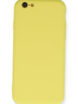 Newface iPhone 6 Kılıf Nano içi Kadife Silikon - Sarı
