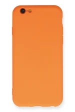 Newface iPhone 6 Kılıf Nano içi Kadife Silikon - Turuncu