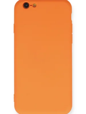 Newface iPhone 6 Kılıf Nano içi Kadife Silikon - Turuncu