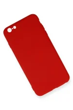 Newface iPhone 6 Plus Kılıf Nano içi Kadife Silikon - Kırmızı - Görsel 2