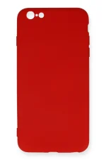 Newface iPhone 6 Plus Kılıf Nano içi Kadife Silikon - Kırmızı