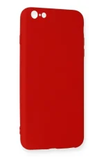 Newface iPhone 6 Plus Kılıf Nano içi Kadife Silikon - Kırmızı - Görsel 3