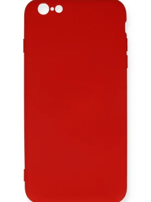 Newface iPhone 6 Plus Kılıf Nano içi Kadife Silikon - Kırmızı