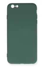 Newface iPhone 6 Plus Kılıf Nano içi Kadife Silikon - Koyu Yeşil