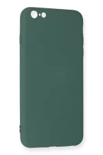Newface iPhone 6 Plus Kılıf Nano içi Kadife Silikon - Koyu Yeşil - Görsel 3