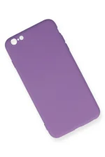 Newface iPhone 6 Plus Kılıf Nano içi Kadife Silikon - Mor - Görsel 2
