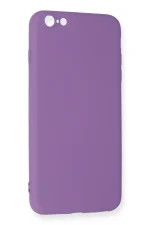 Newface iPhone 6 Plus Kılıf Nano içi Kadife Silikon - Mor - Görsel 3
