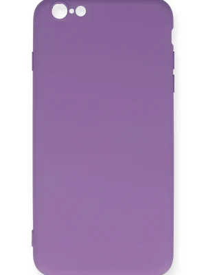 Newface iPhone 6 Plus Kılıf Nano içi Kadife Silikon - Mor