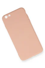 Newface iPhone 6 Plus Kılıf Nano içi Kadife Silikon - Pudra - Görsel 2