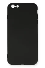 Newface iPhone 6 Plus Kılıf Nano içi Kadife Silikon - Siyah