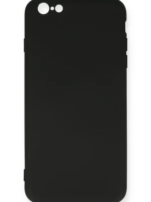 Newface iPhone 6 Plus Kılıf Nano içi Kadife Silikon - Siyah