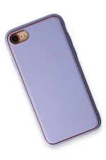 Newface iPhone 7 Kılıf Coco Deri Silikon Kapak - Açık Lila - Görsel 3